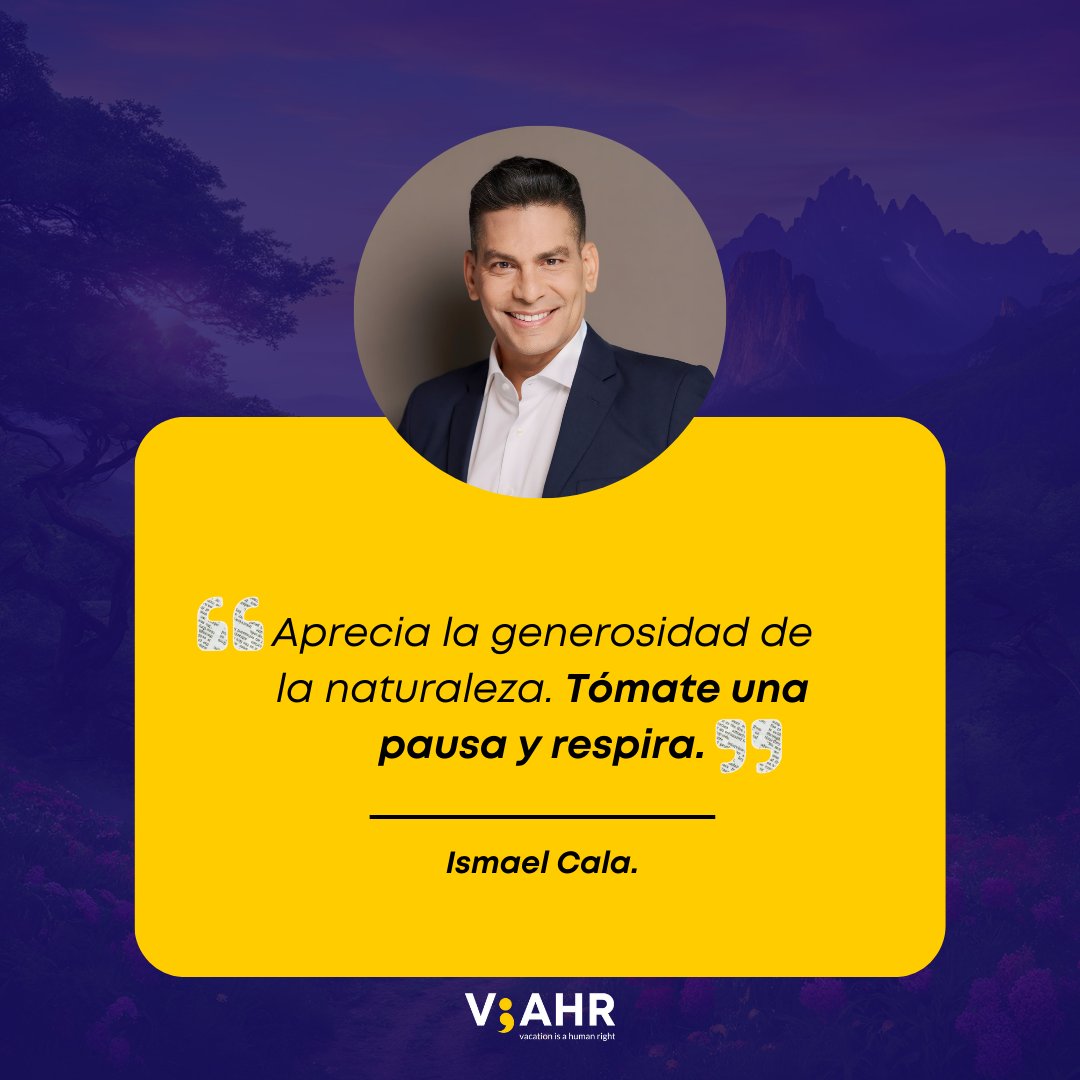 Aprecia la generosidad de la naturaleza. Tómate una pausa y respira. 🌿

 #IsmaelCala #VIAHR #SaludMental #Bienestar