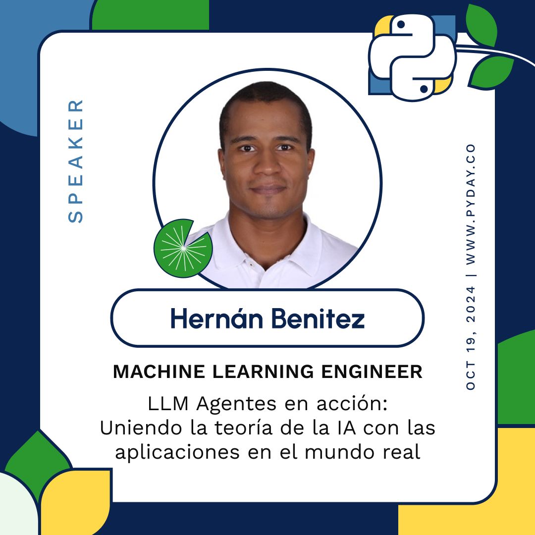 pythoncali's tweet image. ¿Quieres aprender sobre LLM y sus aplicaciones en el mundo real? No te pierdas la charla de Hernan Dario Benitez, un académico de primera, con amplio bagaje en Inteligencia Artificial y Machine Learning. 🌐💻 
¡Te esperamos!
Registrate aquí: buff.ly/3NCCdEN.
