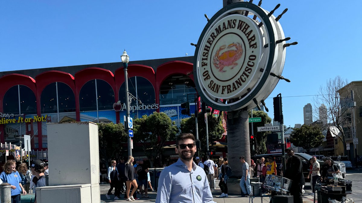 MattSusk's tweet photo. At Fisherman’s Wharf, I’m reminded of San Francisco’s deep history and vibrant culture. I’m dedicated to preserving our heritage while fostering growth and innovation. Together, we can honor our past and build a brighter future. #VoteSusk #D3 https://t.co/hpxbF7QIud