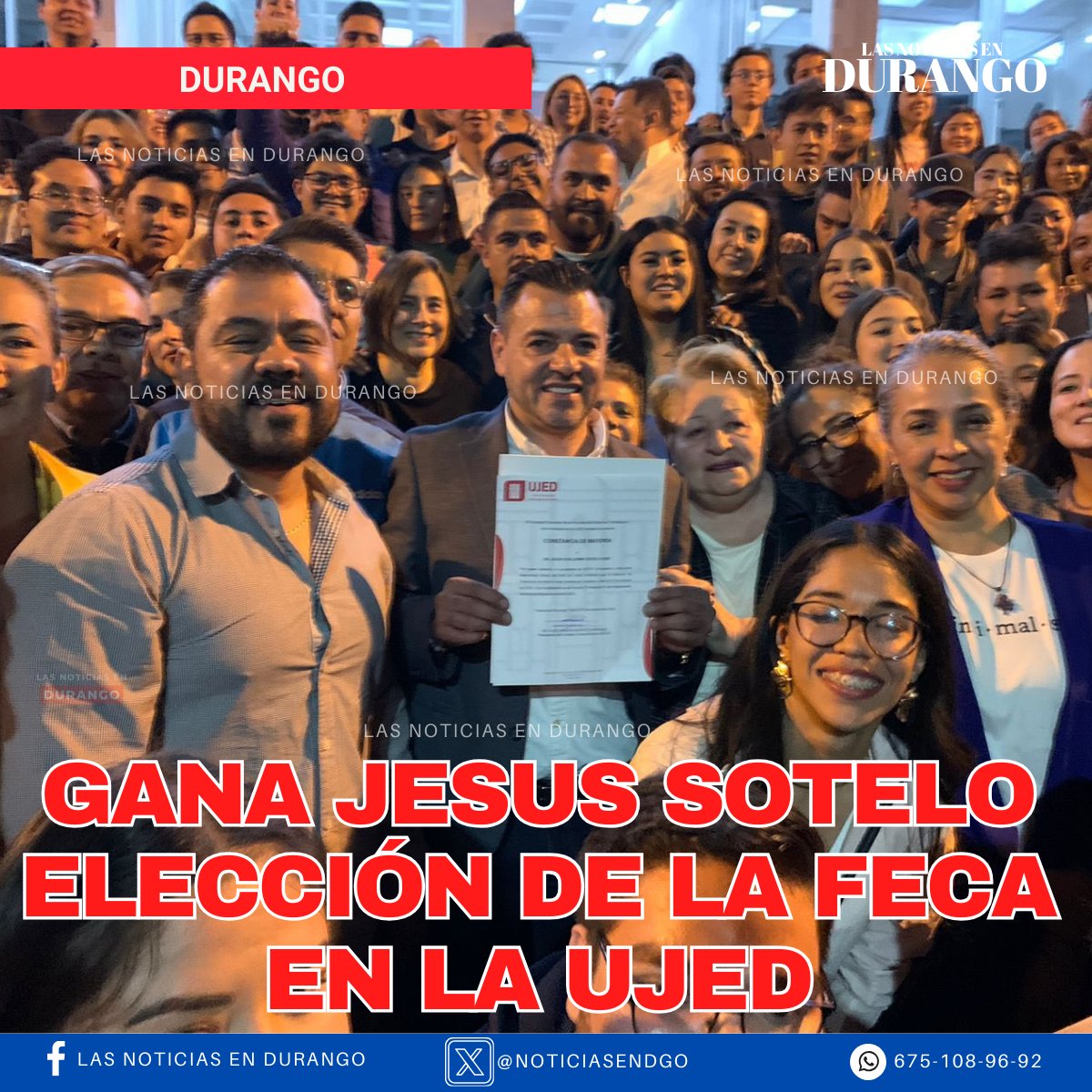 #UJED || El día de ayer se llevo a cabo la elección en la Facultad de Economía, Contabilidad y Administración #FECA de la #UJED. Con el 52% de los votos, el Dr. Jesús Guillermo Sotelo <a href="/JesusSotelo84/">Jesus Sotelo Asef</a>, gana la elección para Director de la FECA. Sobre 41% de Ricardo Morales y 5% de