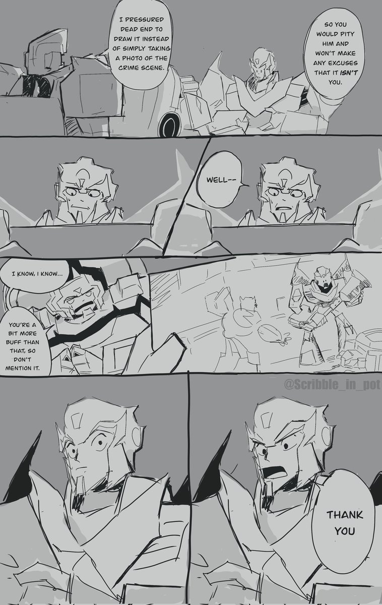 Scribble_in_pot's tweet photo. It's pretty random.

#Transformers #Cyberverse #Fanart #Art #Hotrod #Perceptor #Deadend https://t.co/xjBvLf9FFZ