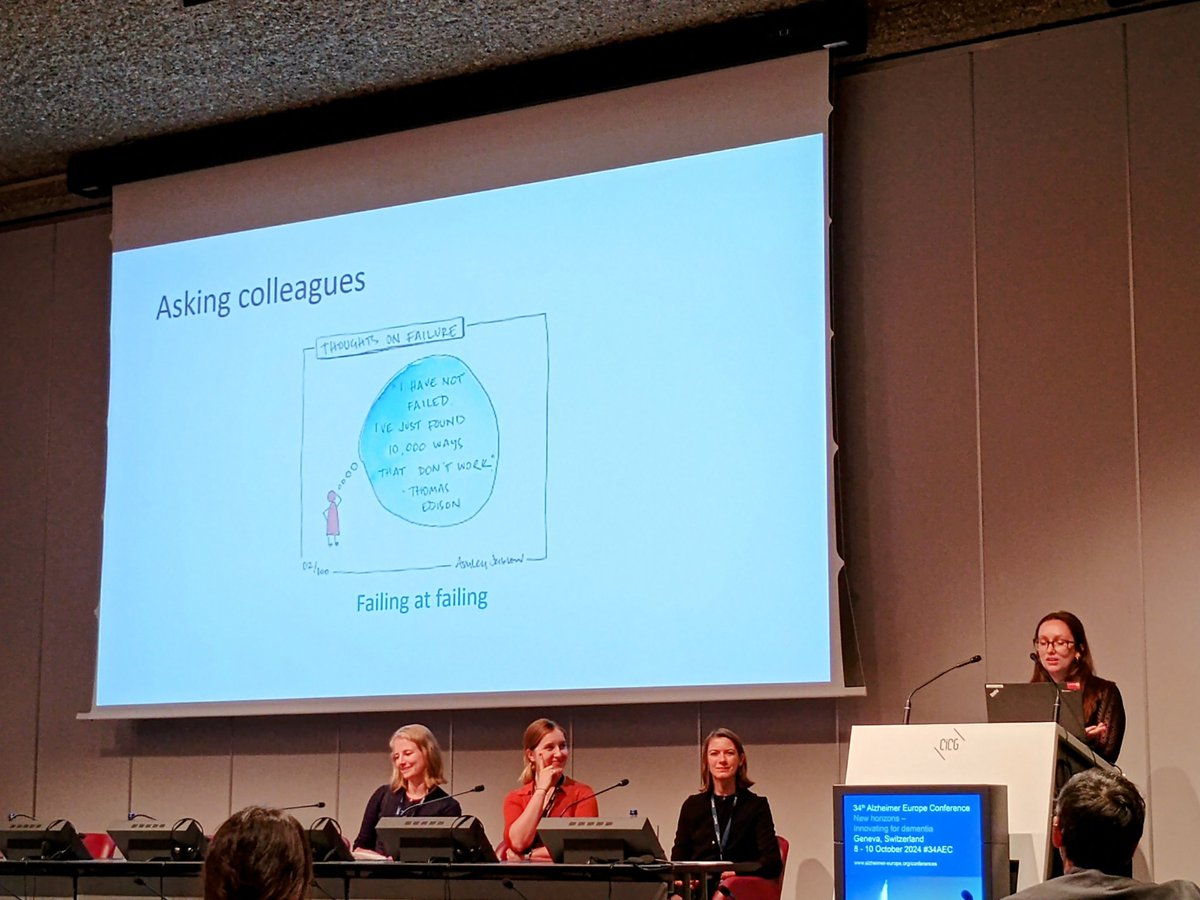 An awesome honest reflective discussion on the lessons of successes and failures from Hannah Christie <a href="/AlzheimerEurope/">Alzheimer Europe</a> #34AEC #INTERDEM #INTERDEMacademy