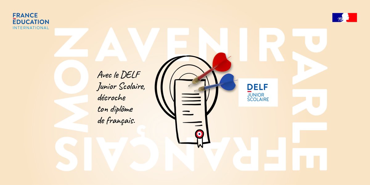 🎯Donnez à vos élèves l'opportunité de valider leur niveau de français avec le DELF, déclinaison « Junior/Scolaire », un diplôme officiel délivré par le ministère de l’Éducation nationale, destiné aux adolescents, étrangers ou Français. #monavenirparlefrançais #delfjuniorscolaire