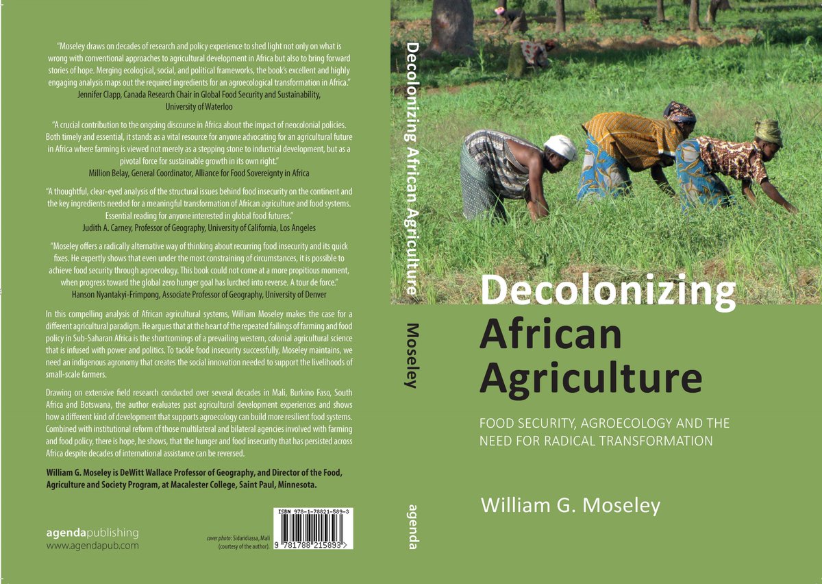William Moseley (@williamgmoseley) on Twitter photo The open access version of my book, Decolonizing African Agriculture, is out agendapub.com/page/detail/de…. In N America, one may pre-order paperback copies here cup.columbia.edu/book/decoloniz… <a href="/tomphilpott/">Tom Philpott</a> <a href="/foodtank/">Food Tank</a> <a href="/bittman/">Mark Bittman</a> <a href="/TC_Africa/">The Conversation Africa</a> <a href="/RuthHallPLAAS/">Ruth Hall</a> <a href="/_RajPatel/">Raj Patel - also rajpatel.bsky.social</a> <a href="/MichaelFakhri/">Michael Fakhri</a> <a href="/via_campesina/">La Via Campesina (Official EN)</a> The open access version of my book, Decolonizing African Agriculture, is out agendapub.com/page/detail/de…. In N America, one may pre-order paperback copies here cup.columbia.edu/book/decoloniz… <a href="/tomphilpott/">Tom Philpott</a> <a href="/foodtank/">Food Tank</a> <a href="/bittman/">Mark Bittman</a> <a href="/TC_Africa/">The Conversation Africa</a> <a href="/RuthHallPLAAS/">Ruth Hall</a> <a href="/_RajPatel/">Raj Patel - also rajpatel.bsky.social</a> <a href="/MichaelFakhri/">Michael Fakhri</a> <a href="/via_campesina/">La Via Campesina (Official EN)</a>