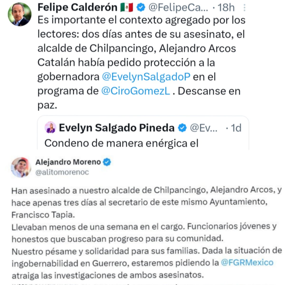 Shinobi7ninji's tweet photo. 🚨 CINISMO

Fingen demencia por lo ocurrido en Chilpancingo y es @FelipeCalderon quién dejó muy bien Arm@do al crimen organizado con sus nexos y con su secretario García Luna.

Mientras @alitomorenoc olvida que el  PRI (Salinas de Gortari) quitó a Colosio 💀 de la contienda 🤮🤮 https://t.co/hNixmNNF4Z