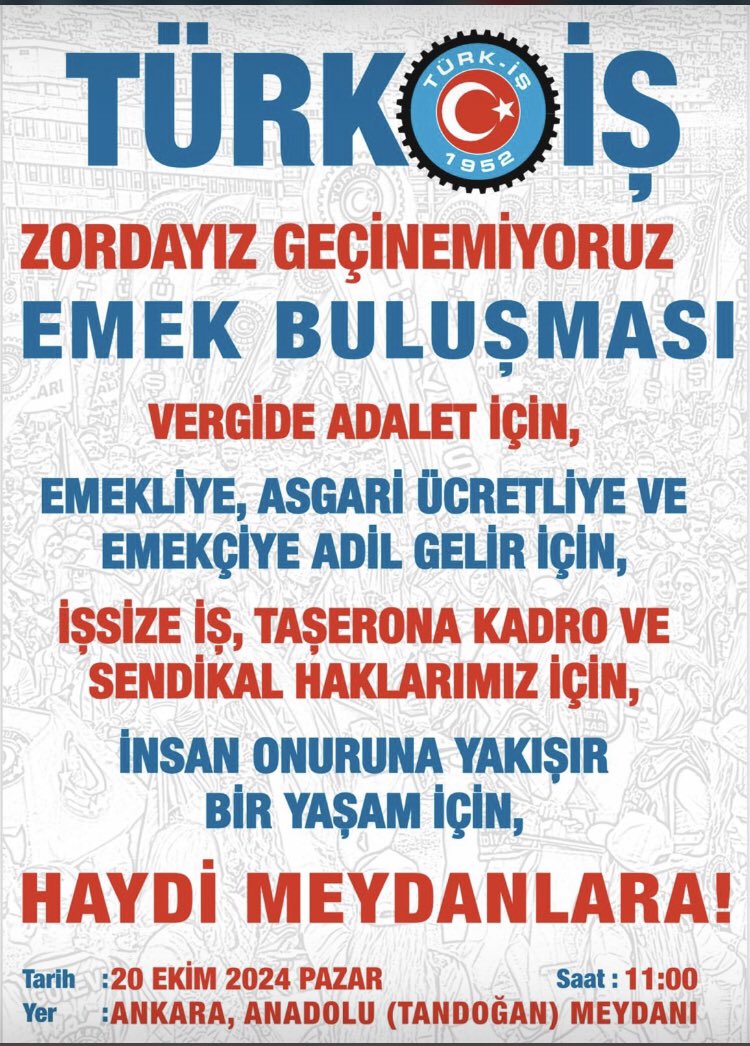 YAŞASIN <a href="/turkiskonf/">TÜRK-İŞ</a> 
YAŞASIN ÖRGÜTLÜ MÜCADELEMİZ...