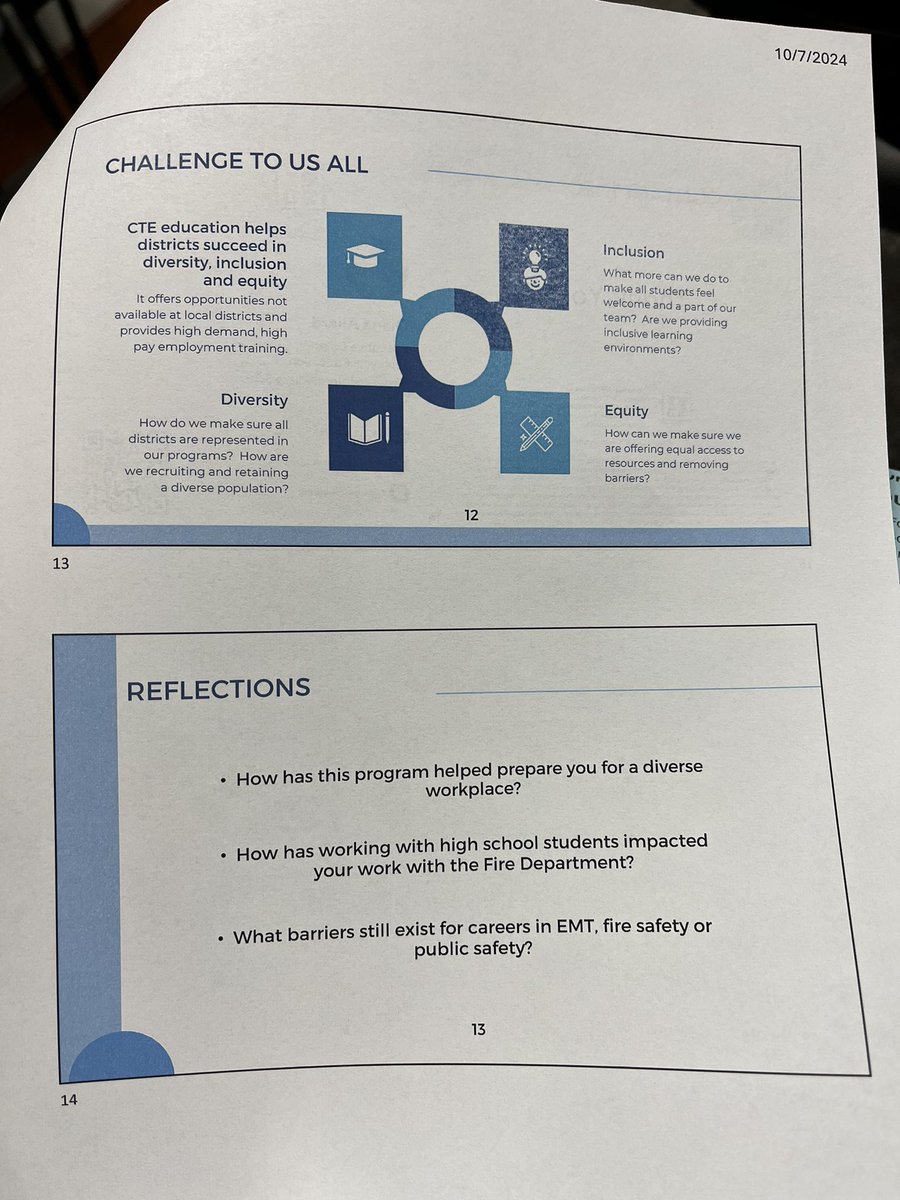 PutALydiaOnIt's tweet photo. 1st up on MDE Brd of Ed agenda: Presentation on CTE Ed: Promoting Growth &amp; Diversity Through Partnerships. W/ 20 programs of study, including fire fighter, paramedic &amp; EMT training, students are offered career paths that can literally save a community. @massp https://t.co/DJzf5EeYS8