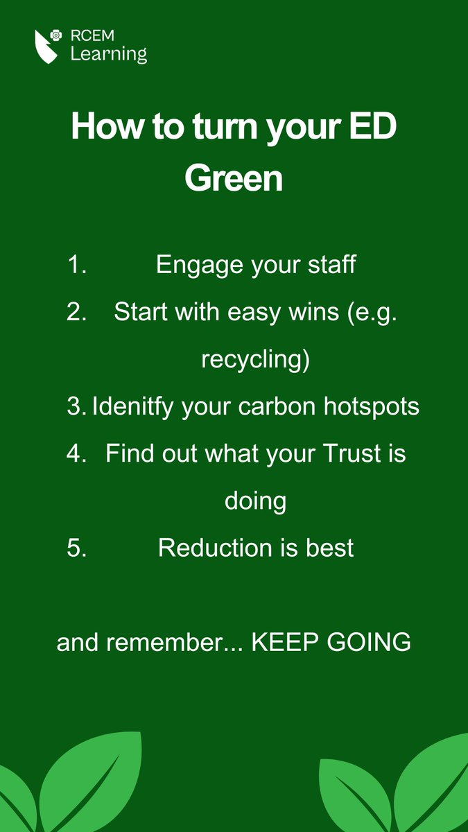RCEMLearning (@rcemlearning) on Twitter photo Are you about to learn how to make your ED more sustainable with Dr Sandy Robertson and Dr James Walton at the #RCEMasc? Quickly read our #blog on making your ED green here <a href="/RCEMevents/">RCEM Events</a>
rcemlearning.co.uk/foamed/top-ten… Are you about to learn how to make your ED more sustainable with Dr Sandy Robertson and Dr James Walton at the #RCEMasc? Quickly read our #blog on making your ED green here <a href="/RCEMevents/">RCEM Events</a>
rcemlearning.co.uk/foamed/top-ten…