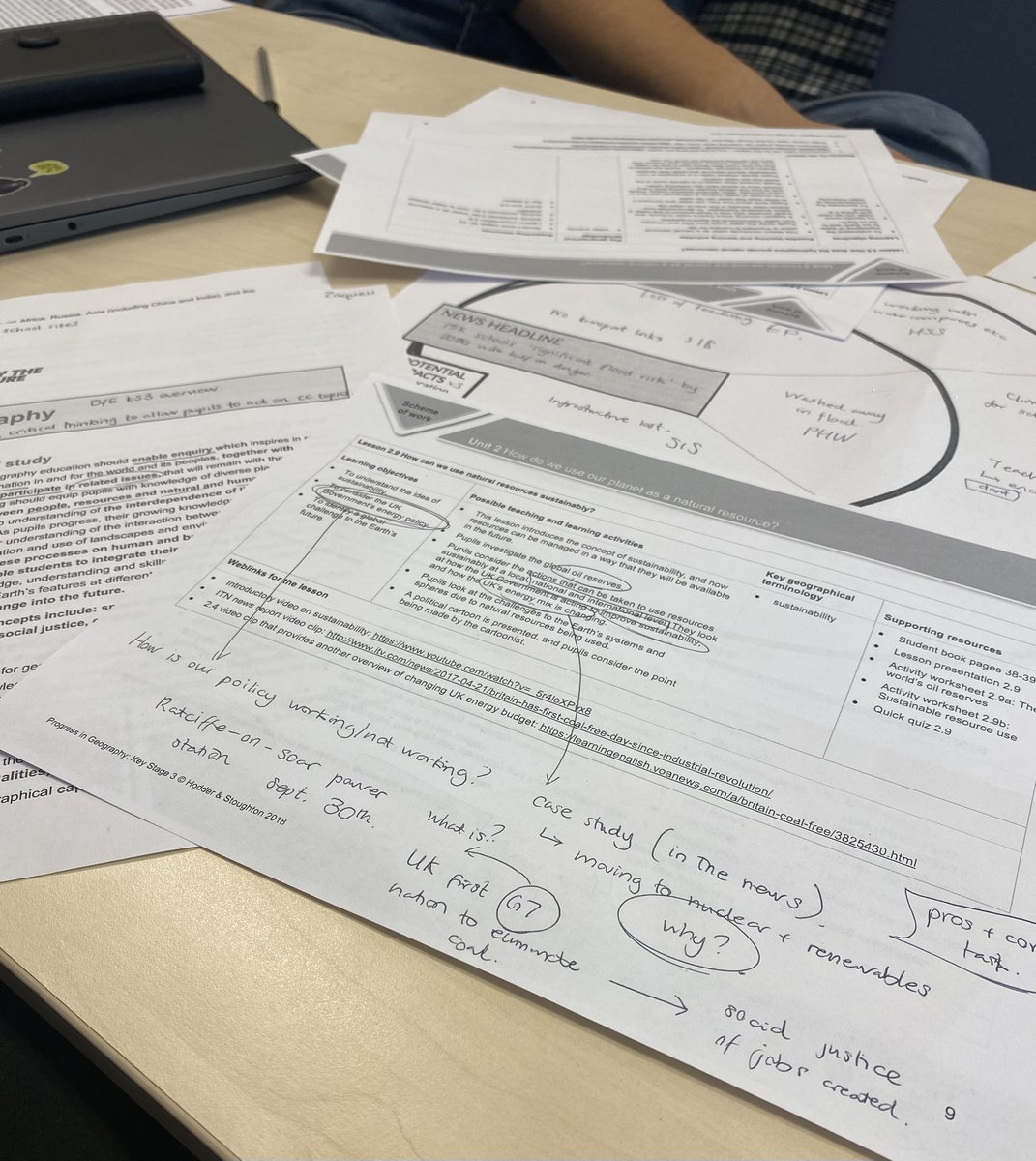 Amazing #ClimateAmbassador day with <a href="/geogramblings/">Kit Marie Rackley (Geogramblings)</a>, focusing on integrating Climate Action Plans (CAPs) in schools! 🌍📋 We also tackled important topics like climate anxiety 🌱💬 &amp; working towards net zero goals ♻️🌿. A truly insightful CPD day! 📚 #ClimateNatureEd #GeogEd