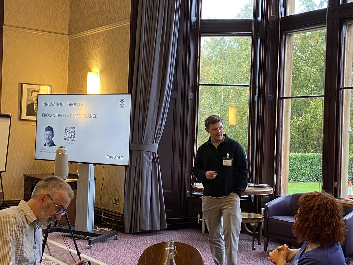 Jordan Kay, Head of Innovation &amp; Growth, <a href="/connect_three/">CONNECT THREE</a> delivering a case study on growth and AI.

Jordan emphasises that to get the best of AI, we need to start developing critical thinking.

#ProductivityMatters24