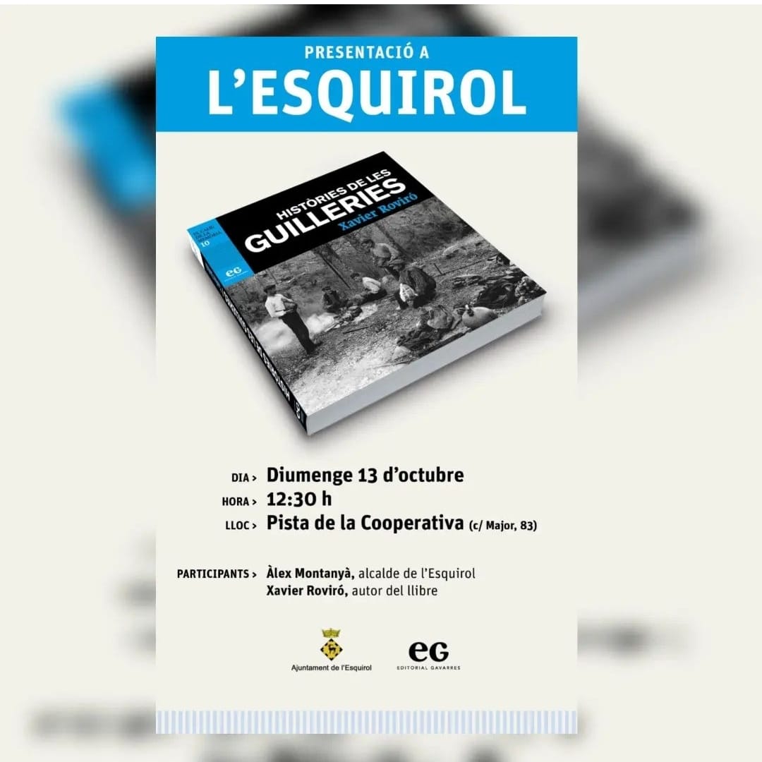 CollsacabraV's tweet photo. Voleu descobrir totes les històries de les Guilleries? 
▪ Diumenge 13, 2/4 d'1 del migdia. Presentació del llibre: "Històries de les Guilleries" de Xavier Roviró. Editorial Gavarres. Signatura de llibres per part de l'autor i refrigeri 

#collsacabra #collsacabraviu https://t.co/LzIOZwGPwc