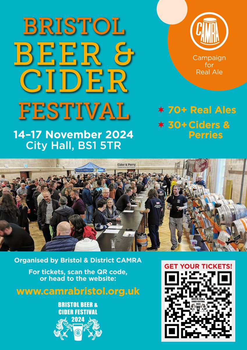 Ticket update for next month's <a href="/CAMRA_Official/">CAMRA</a> Bristol Beer &amp; Cider Festival

Friday and Saturday afternoon sessions are now both SOLD OUT. Thursday/Friday/Saturday evenings and Sunday afternoon still have availability.

See camrabristol.org.uk/festival.html for tickets.