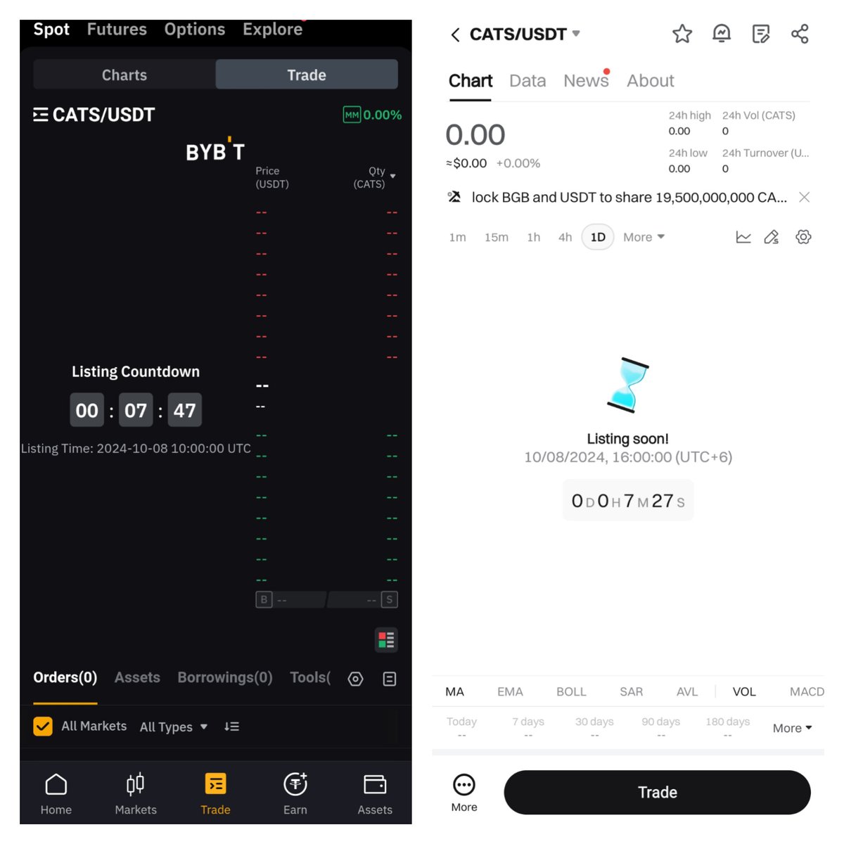 Cryptonetworkbd's tweet photo. After few minutes cats token listing is going to happen_🕗💥
#cats #upda https://t.co/ExKZS91REb