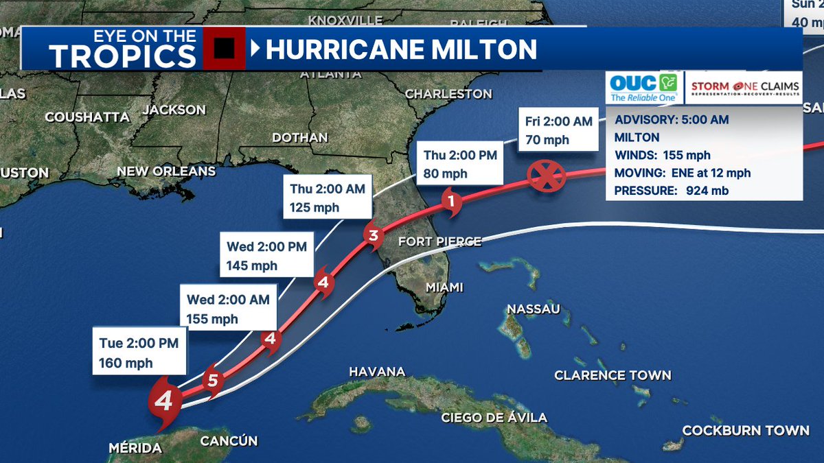 Good Morning,
A hurricane is coming to Central Florida.
With that said, we aren't getting wiped off the map. Not all trees are coming down. We've been through many hurricanes. (1/...)