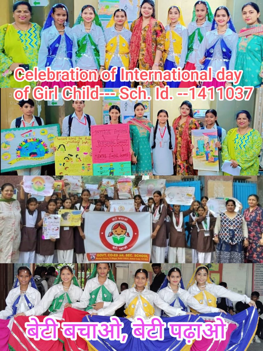 GcsssN's tweet photo. Celebration of International day of Girl Child 
School ID - 1411037
@delhieducationdoe
#delhigovtschools https://t.co/5ERD32WqY6