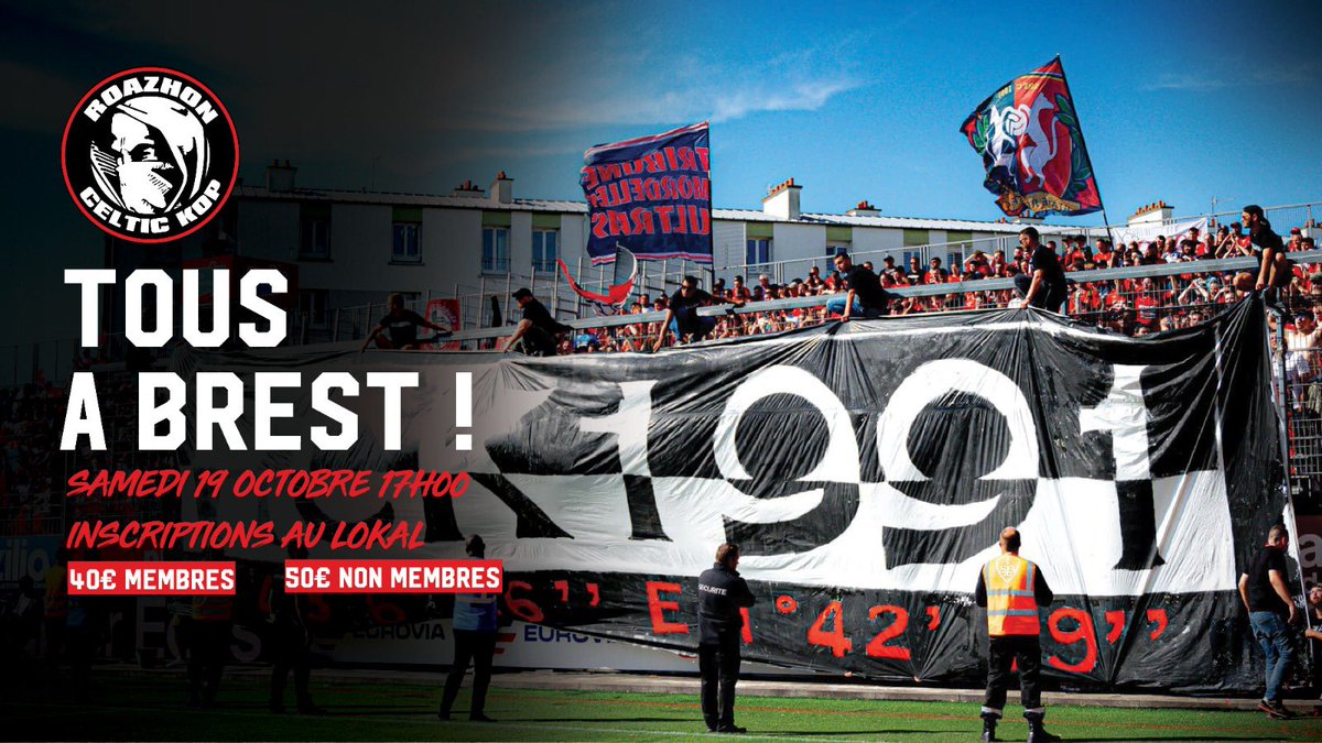 RCK1991's tweet photo. TOUS À BREST !

Permanences de la semaine :

Mercredi 09/10 : 17h-19h30
Samedi 12/10 : 10h-14h https://t.co/kg9LA1dYRP