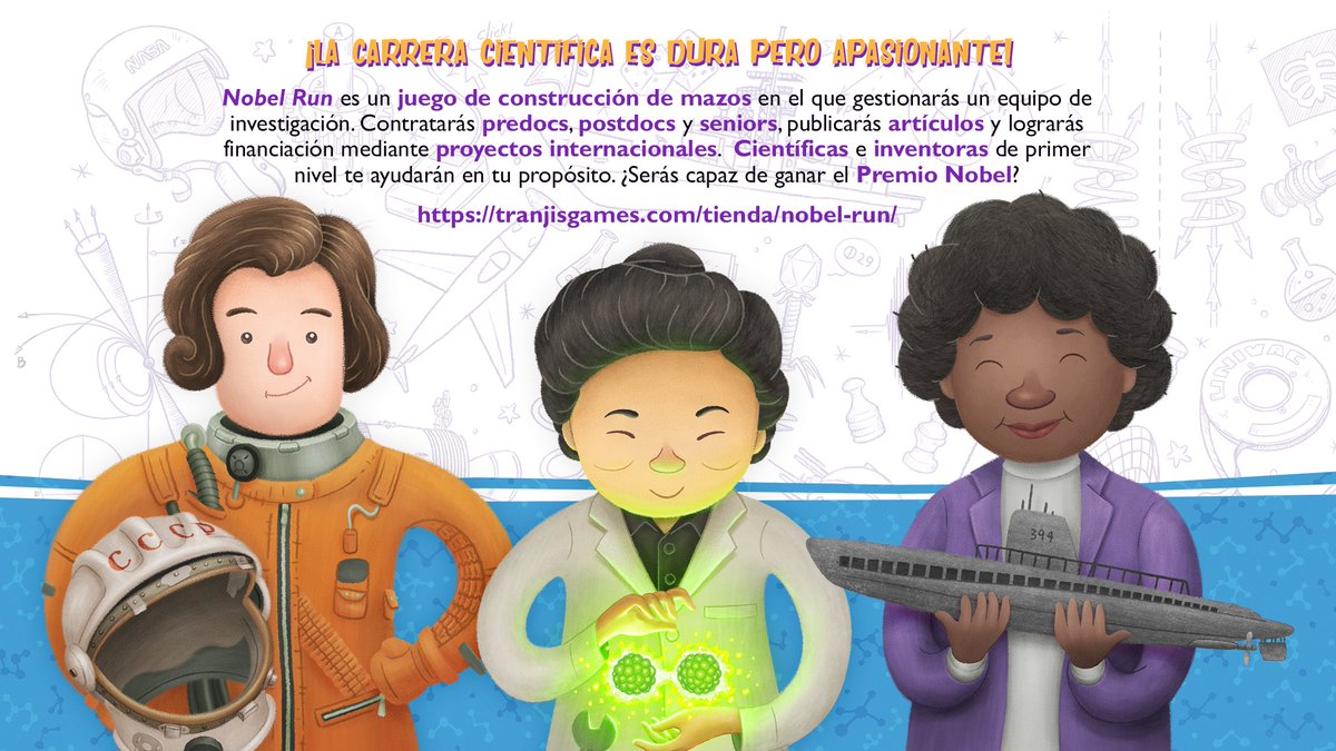 iMaestroArt's tweet photo. Hoy es el #AdaLovelaceDay y aquí @loretahur nos cuenta la historia de esta gran mujer. Así que provecho para enseñaros el dibujico que tuve el placer de ilustrar para #nobelrun, el juego de mesa ideado por la propia Lorena, con mecánicas de @PGaraizar y editado por @Tranjisgames https://t.co/ZxePfwkSLV