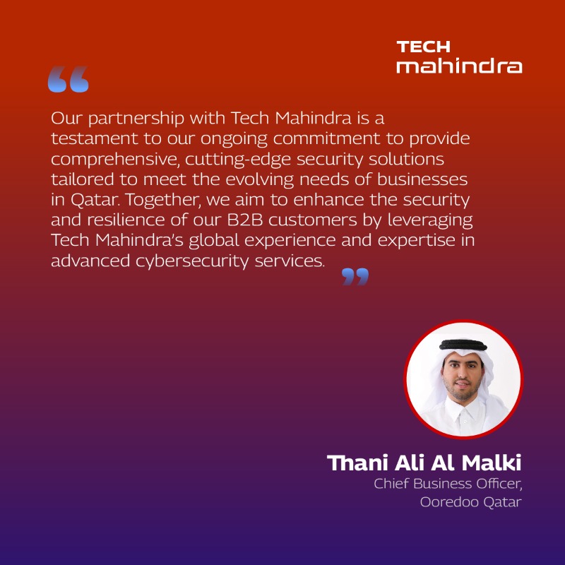 tech_mahindra's tweet photo. We're delighted to share that @Tech_Mahindra and @OoredooQatar have signed a strategic partnership for Managed Security Services.
Know More: https://t.co/J69QGvKlkc
#ScaleAtSpeed #ManagedSecurityServices #Ooredoo #Qatar