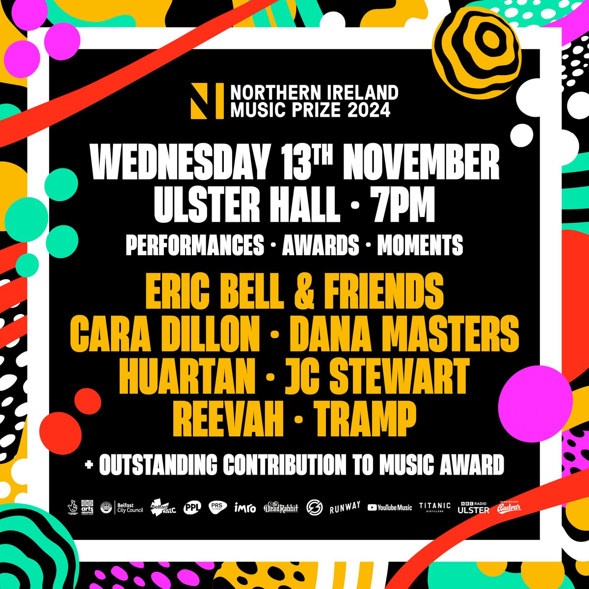 NI Music Prize (@nimusicprize) on Twitter photo LINE UP REVEAL
With performances from <a href="/CaraDillonSings/">Cara Dillon</a> Dana Masters, Huartan <a href="/jcstewart/">JC STEWART</a> <a href="/reevahofficial/">Reevah</a> & last year's BBC ATL Artist of The Year TRAMP.
PLUS <a href="/OhYeahCentre/">Oh Yeah Music Centre</a> Legend Award recipient Eric Bell, his trio band and special guests 👀
🎟️ waterfront.co.uk/what-s-on/nort… LINE UP REVEAL
With performances from <a href="/CaraDillonSings/">Cara Dillon</a> Dana Masters, Huartan <a href="/jcstewart/">JC STEWART</a> <a href="/reevahofficial/">Reevah</a> & last year's BBC ATL Artist of The Year TRAMP.
PLUS <a href="/OhYeahCentre/">Oh Yeah Music Centre</a> Legend Award recipient Eric Bell, his trio band and special guests 👀
🎟️ waterfront.co.uk/what-s-on/nort…
