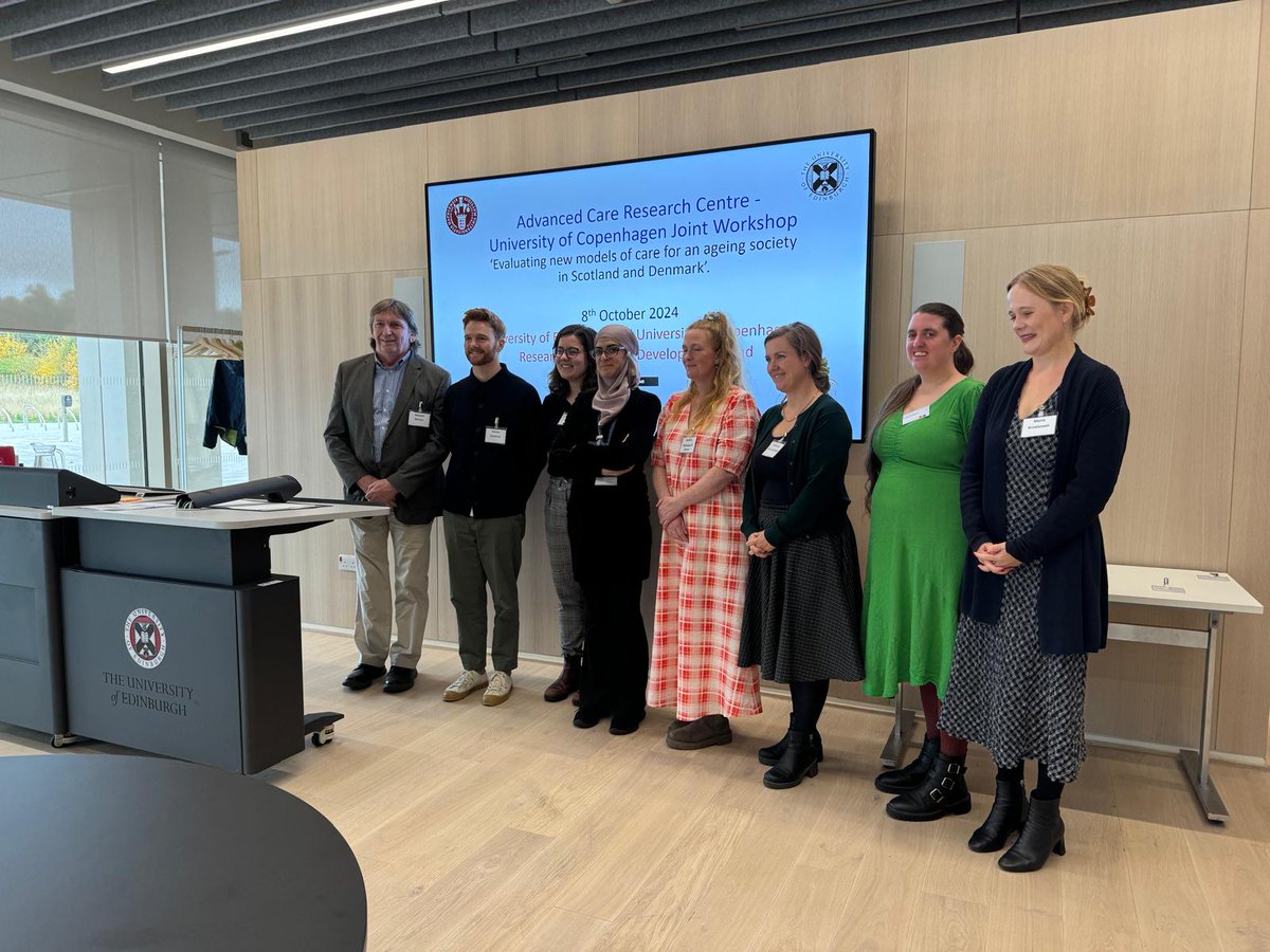 acrcedincare's tweet photo. Today, we're hosting a team from @UCPH_Research, working together on new models of care for an ageing society in Scotland and Denmark - here are project leads @Stewmercer and @MariaKristians6 with some of the multidisciplinary young researchers: https://t.co/BODu10NjDo