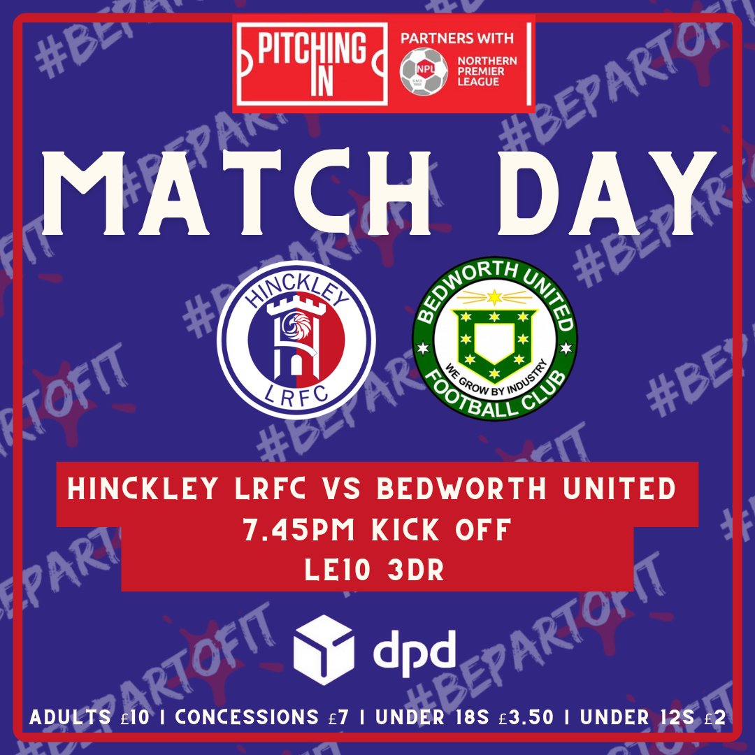 MATCH DAY!!!

<a href="/bedworth_united/">Bedworth United FC</a> are the visitors to Leicester Road tonight.

Details below ⬇️