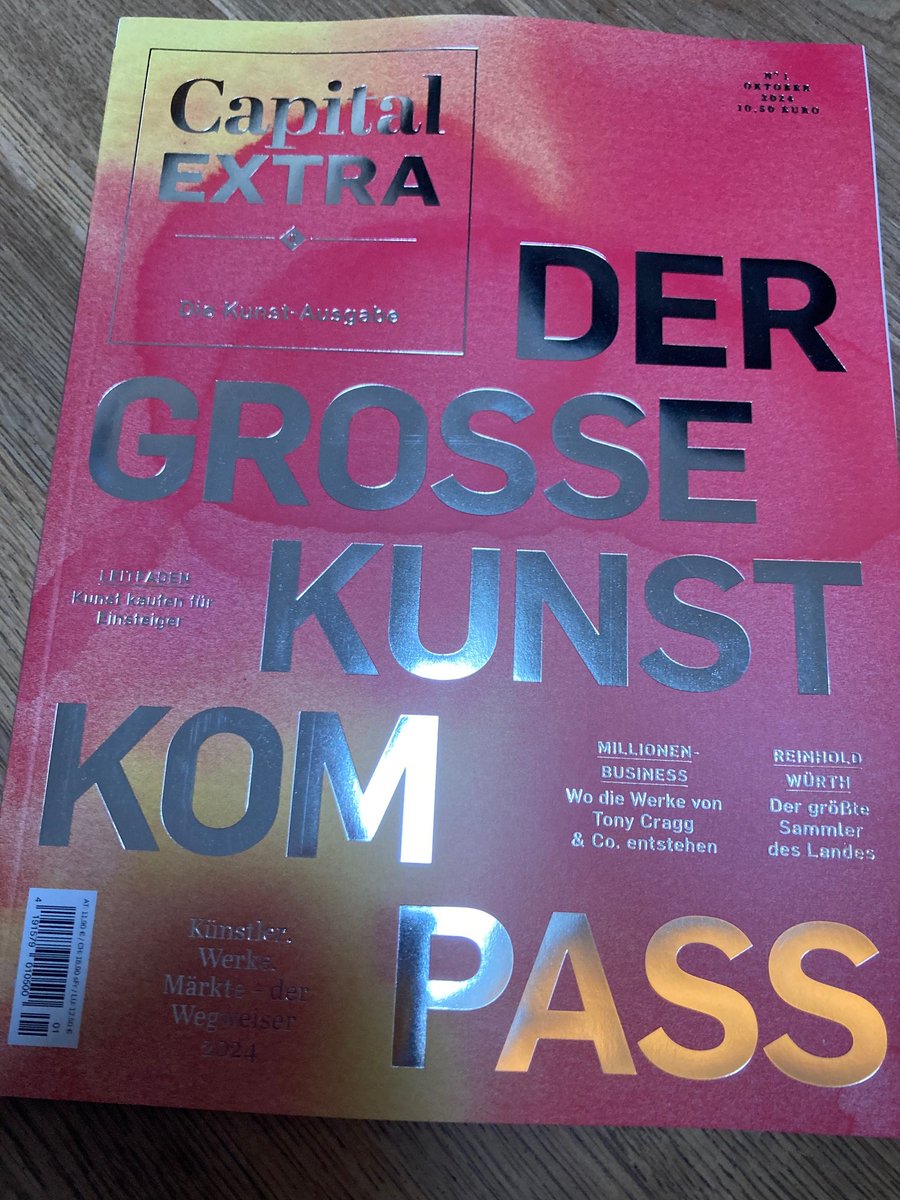 noch eins im <a href="/capitalMagazin/">Capital</a> Kunst-Heft: Wie die  Symbiose von Luxusindustrie u Kunst diese verändert, wohin die Materialschlacht führt, die die Tempel von <a href="/FondationLV/">Fondation LV</a> <a href="/Fond_Cartier/">Fondation Cartier pour l'Art Contemporain</a> und Pinault sich in Paris liefern u warum alles dort mit dem Wahlsieg der Sozialisten 1981 begann