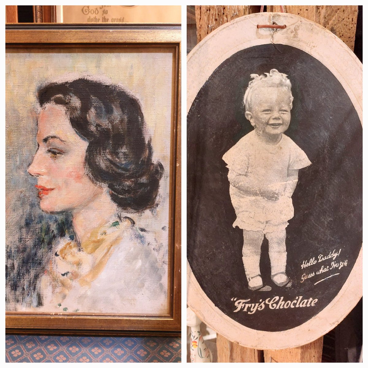 eversleybarn's tweet image. #winetable #midcenturyportrait #cadburysadvertising #judismithantiques #eversleybarnantiques