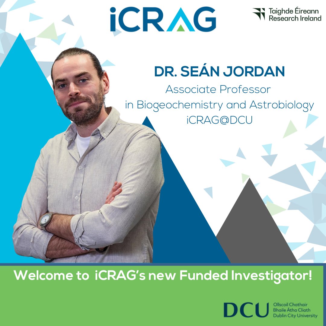 iCRAG welcomes Dr Seán Jordan of <a href="/DCU/">Dublin City University</a> as a new  Funded Investigator <a href="/SeanFJ/">Seán F Jordan</a> <a href="/ProtoSignsLab/">ProtoSigns</a>