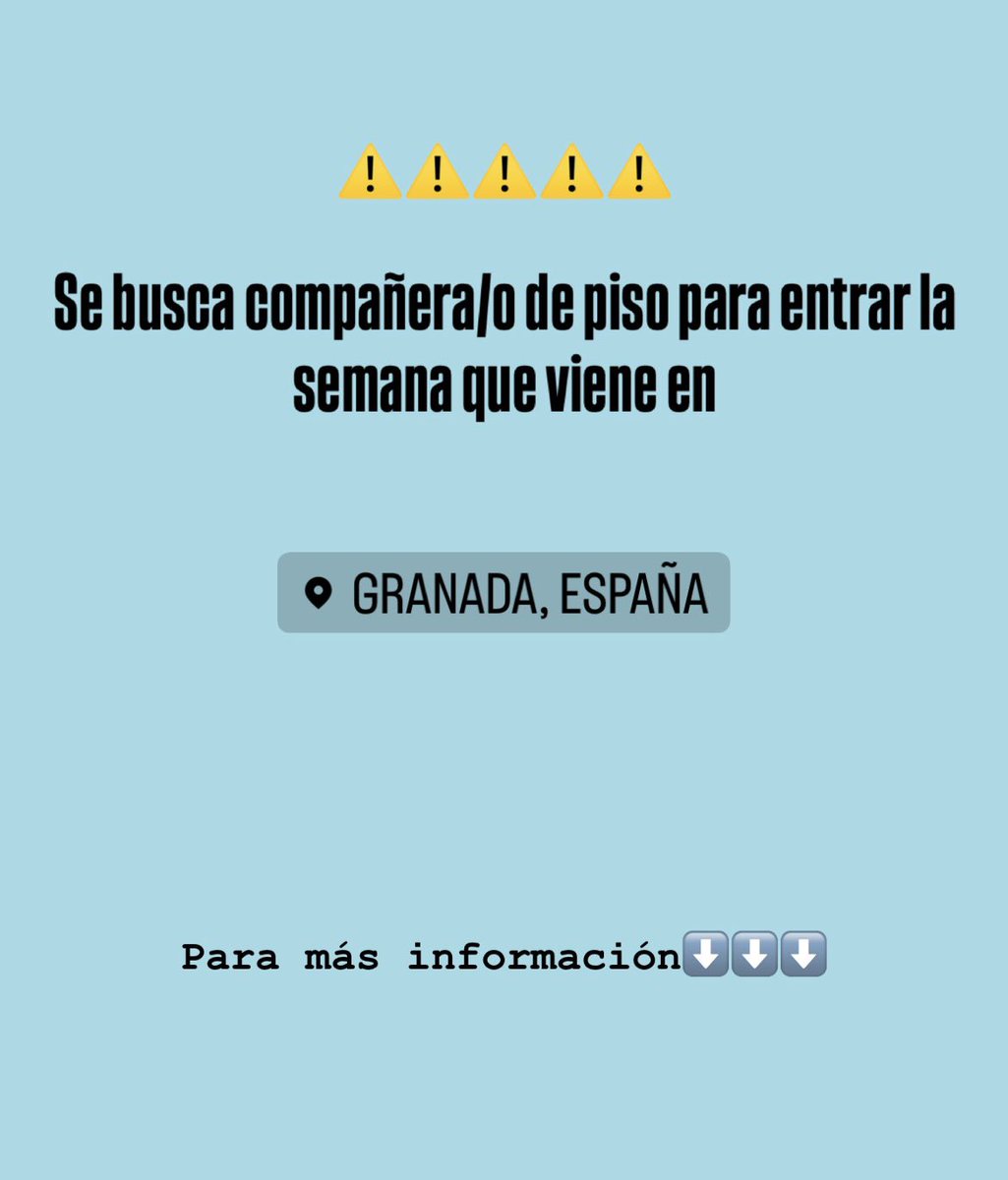 Neeliii03's tweet photo. #granada #piso #estudiantes #octubre #compañero #urgente https://t.co/NtRbuSCUQ6