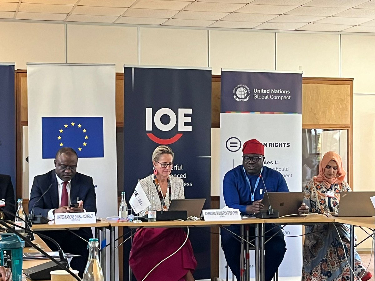 ioevoice's tweet photo. 🌍 IOE is back in #Africa for the 3rd African Business & Human Rights Forum #ABHRForum!

We hosted a session with civil society orgs to rebuild trust & foster collective action, in partnership with @AfricanACCA & @globalcompact. Constructive dialogue is key to positive impact!

We also led the Business Caucus, providing a safe space to explore #UNGPs challenges & opportunities, along with a session on informality & responsible business conduct.

Big thanks to @BizHRAsia_UNDP, @FKEKenya, and all our partners!

#BizHumanRights #VoiceofBusiness