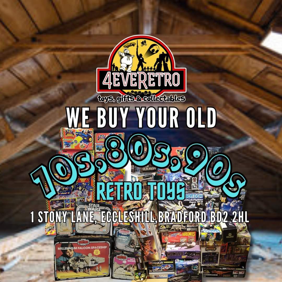 We are looking to BUY your OLD 70s, 80s and 90s Toys.
Book your appointment today and we can come and see you. We will need information and photos of what your looking to sell before appointments can be fulfilled. #Yorkshire #bradford #leeds #Harrogate