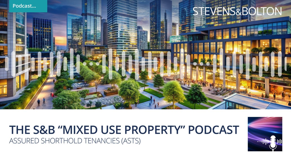 stevens_bolton's tweet photo. In this first episode of our “Mixed Use Property” series, Jessica Waters and Stephanie Newton consider short term residential lets in England by way of assured shorthold tenancies (ASTs) and the reforms expected in the near future. https://t.co/JqRG1boWRx https://t.co/ng9dcIqDi1