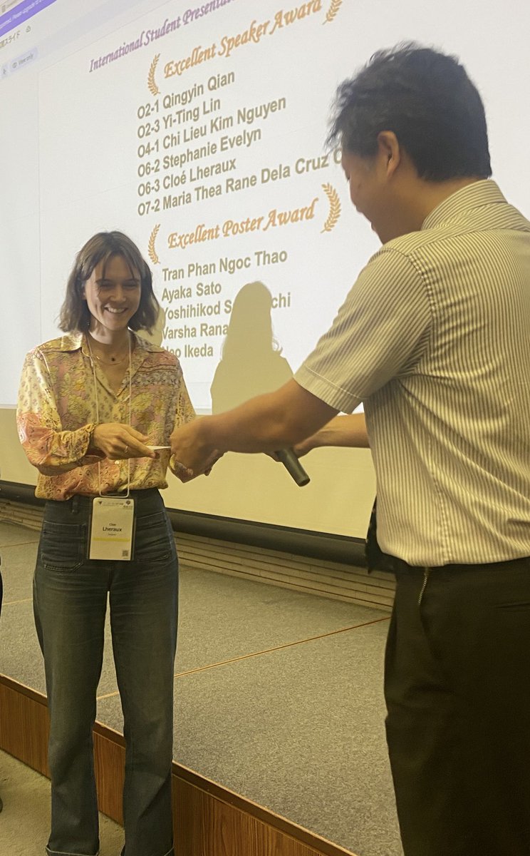 Cloe_Lheraux's tweet photo. Thrilled to have attended the #TGSW2024✨I got to present my PhD work and I’m super grateful to have won an award! Leaving this experience so inspired and appreciative thanks to the amazing students I met😊 Huge thanks to the @UNIV_TSUKUBA_EN and @Neuro_Bordeaux for inviting me🙏 https://t.co/DPjPBEkK3e