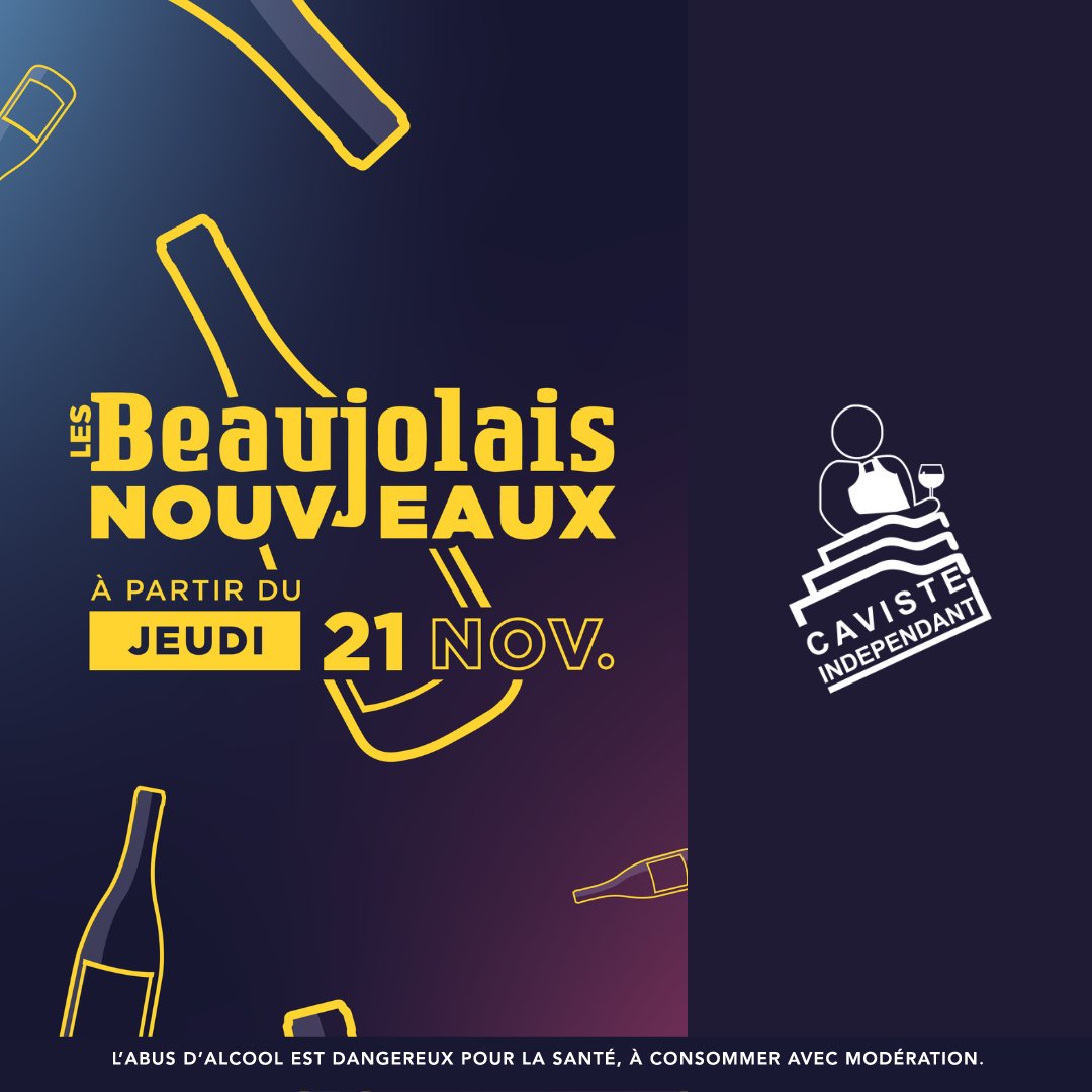 [J-10 - LES VINS NOUVEAUX ARRIVENT !]
🍇 Tout frais, tout beaux, tout neufs... Comme chaque année, Les Beaujolais Nouveaux arrivent le troisième jeudi du mois de novembre 🍷

Rendez-vous le 21 novembre chez votre Caviste Indépendant pour les découvrir 😃