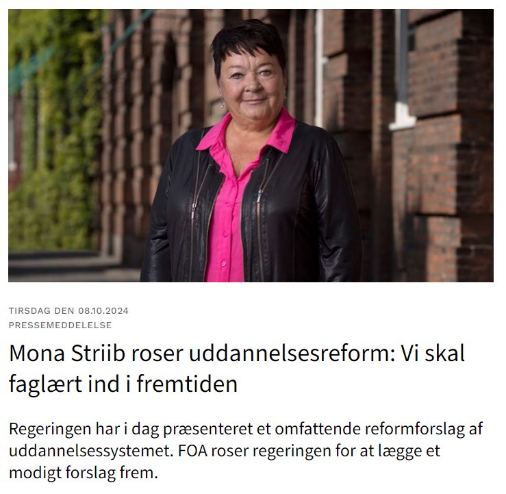 Mona Striib (@striibmona) on Twitter photo Godt set af <a href="/regeringDK/">Regeringen</a>, at det hele ikke skal gå op i akademiske fag, metode og jeg skal komme efter dig 👍
Der skal være plads til unge, der gerne vil have praktisk og erhvervsrettet undervisning. Og hvor de unge samtidig kan få lov til at være lige præcis unge #dkpol #uddpol Godt set af <a href="/regeringDK/">Regeringen</a>, at det hele ikke skal gå op i akademiske fag, metode og jeg skal komme efter dig 👍
Der skal være plads til unge, der gerne vil have praktisk og erhvervsrettet undervisning. Og hvor de unge samtidig kan få lov til at være lige præcis unge #dkpol #uddpol