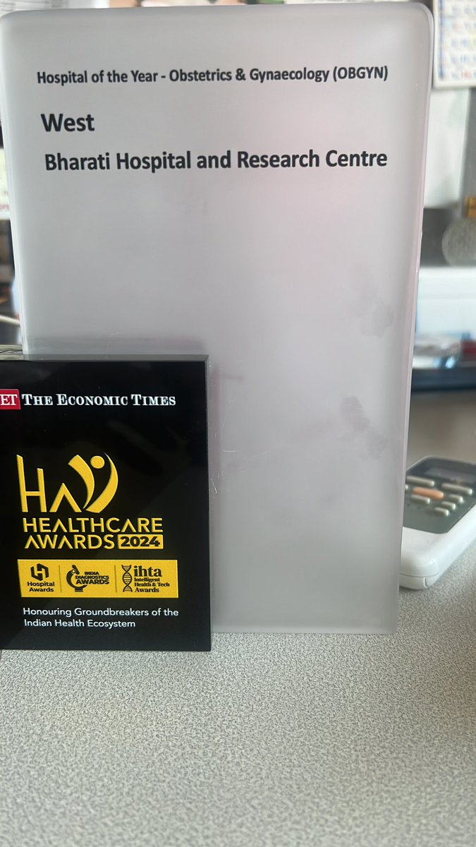 jeereeya's tweet photo. 🎉 Exciting News! 🎉
The Department of Obstetrics &amp; Gynecology at Bharati Hospital, Pune, has won the Hospital of the Year award in West India at the ET Healthcare Awards 2024 https://t.co/A9w56GevRF