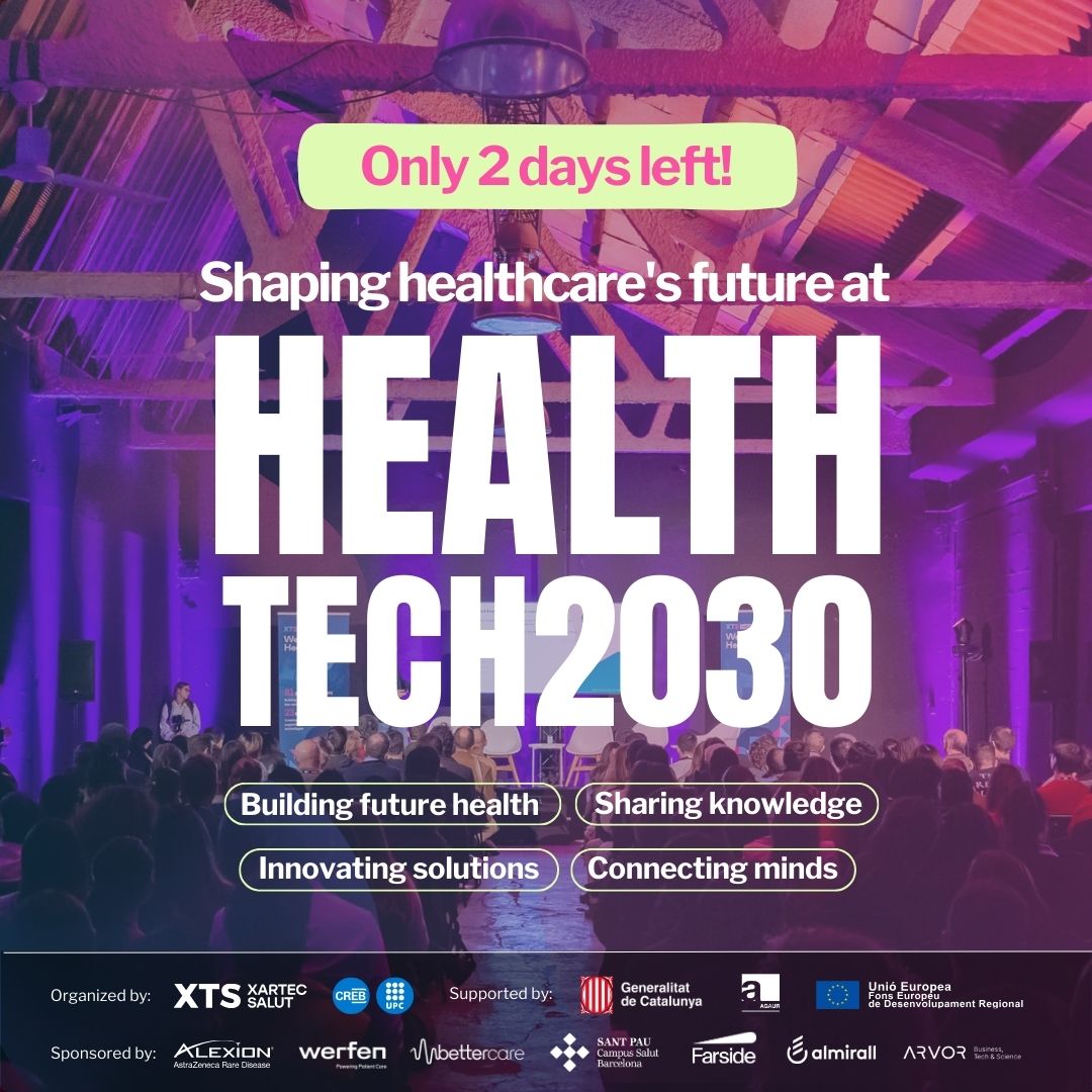 Only 2 days left for the #HealthTech2030! 🚨
Join us this Thursday 10th at Casa Rius for a day of #Innovation, #networking &amp; #collaboration in #healthtech. Don’t miss insights from top speakers &amp; roundtables. Registrations are still open! > healthtech2030.com/inscription