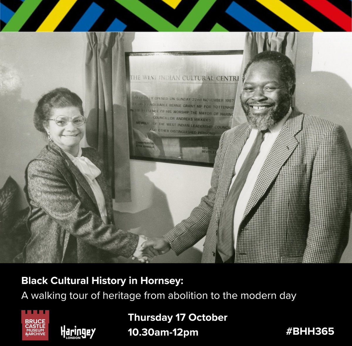 BruceCastleMuseum (@brucecastlemus) on Twitter photo 📣 Coming up for #BlackHistoryMonth2024 📣
Black Cultural History in Hornsey: A walking tour of heritage from abolition to the modern day
🗓Thursday 17 October
🕘10.30am - 12pm
📍former West Indian Cultural Centre N8 0DD
🔗tickettailor.com/events/bruceca…
<a href="/haringeycouncil/">Haringey Council</a>
#BHH365 📣 Coming up for #BlackHistoryMonth2024 📣
Black Cultural History in Hornsey: A walking tour of heritage from abolition to the modern day
🗓Thursday 17 October
🕘10.30am - 12pm
📍former West Indian Cultural Centre N8 0DD
🔗tickettailor.com/events/bruceca…
<a href="/haringeycouncil/">Haringey Council</a>
#BHH365