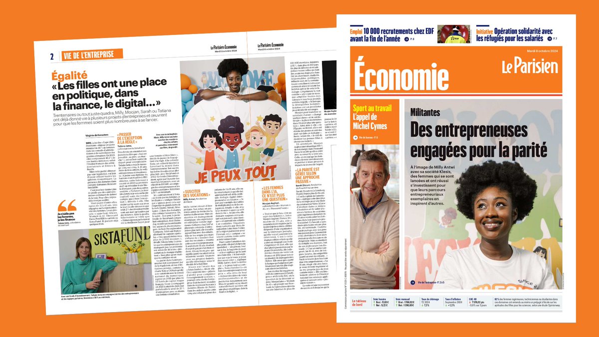 [Dans <a href="/le_Parisien/">Le Parisien</a> du jour]
🌟Des entrepreneuses engagés pour la parité

📍 Égalité, emploi, initiative… tout ce qu’il faut savoir sur la parité dans le monde professionnel dans le cahier <a href="/leparisien_eco/">Le Parisien | économie</a>