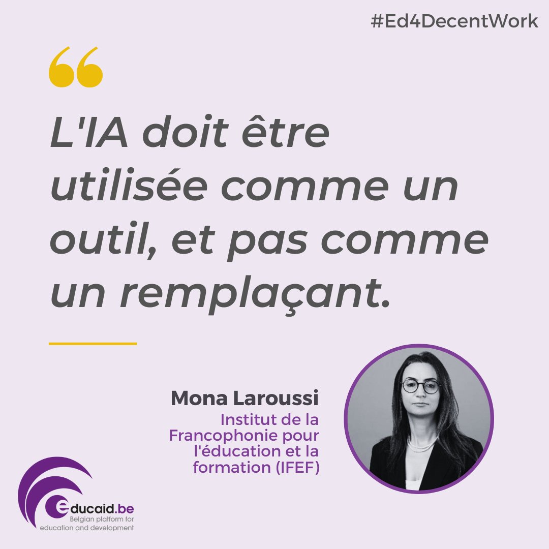 Educaid_be's tweet photo. La conclusion de @mona_laroussi sur l'utilisation de l'IA dans l'éducation, présentée lors de notre conférence internationale sur l'éducation et la technologie.👇
@ifef_oif #EdTech4Inclusion #ODD4 https://t.co/hEkJSWcx7Q