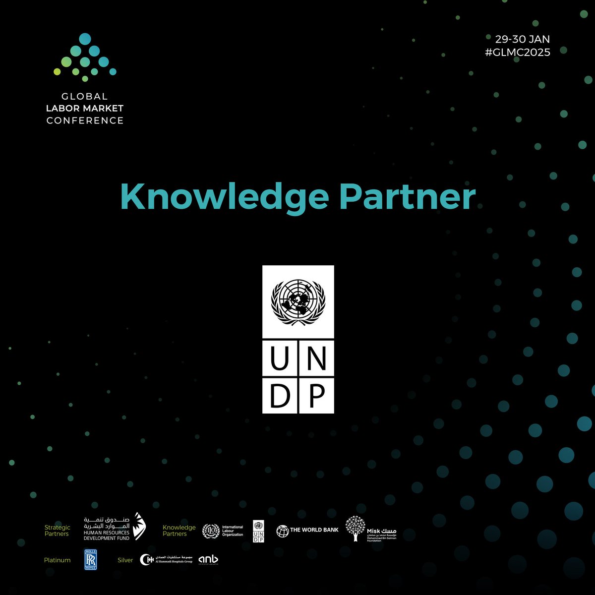 Global_LMC's tweet photo. We are thrilled to announce the United Nations Development Programme (@UNDP) as our Knowledge Partner for the 2nd Edition of the Global Labor Market Conference! With its extensive expertise in sustainable development and inclusive growth, UNDP will provide invaluable insights to our discussions on labor market transformation and innovations. Together, we aim to foster a more resilient and equitable future for all.

#GLMC #GLMC2025 #FutureInProgress