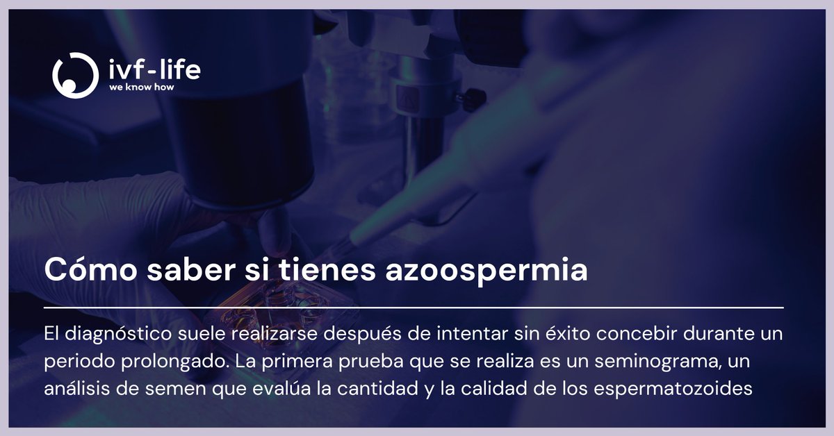 El diagnóstico de la azoospermia puede suponer un duro golpe para el hombre, especialmente para aquellos que quieren tener hijos.

La buena noticia es que, en muchos casos, los hombres con azoospermia pueden llegar a ser padres: bit.ly/4gBrsPZ