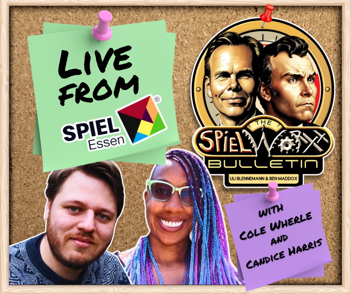 Ben Maddox (@5games4doomsday) on Twitter photo The Spielworxx Bulletin-The Essen Live Show! In this episode Ben and @ulible are joined by <a href="/colewehrle/">Cole Wehrle</a> and <a href="/candidrum/">Candice M. Harris</a> to talk about all things Essen:
spreaker.com/episode/the-sp… The Spielworxx Bulletin-The Essen Live Show! In this episode Ben and @ulible are joined by <a href="/colewehrle/">Cole Wehrle</a> and <a href="/candidrum/">Candice M. Harris</a> to talk about all things Essen:
spreaker.com/episode/the-sp…
