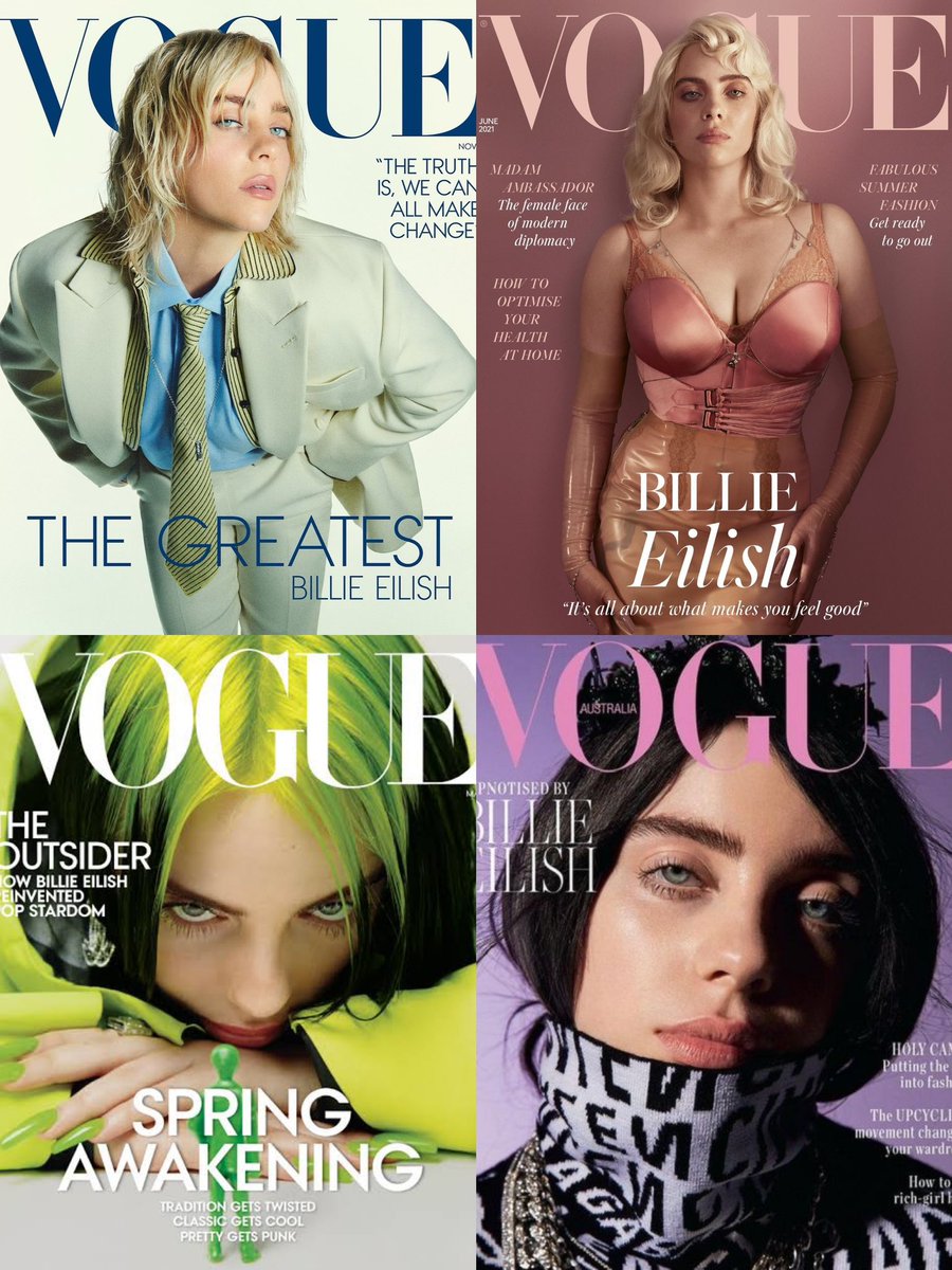Billie Eilish for the cover of Vogue.