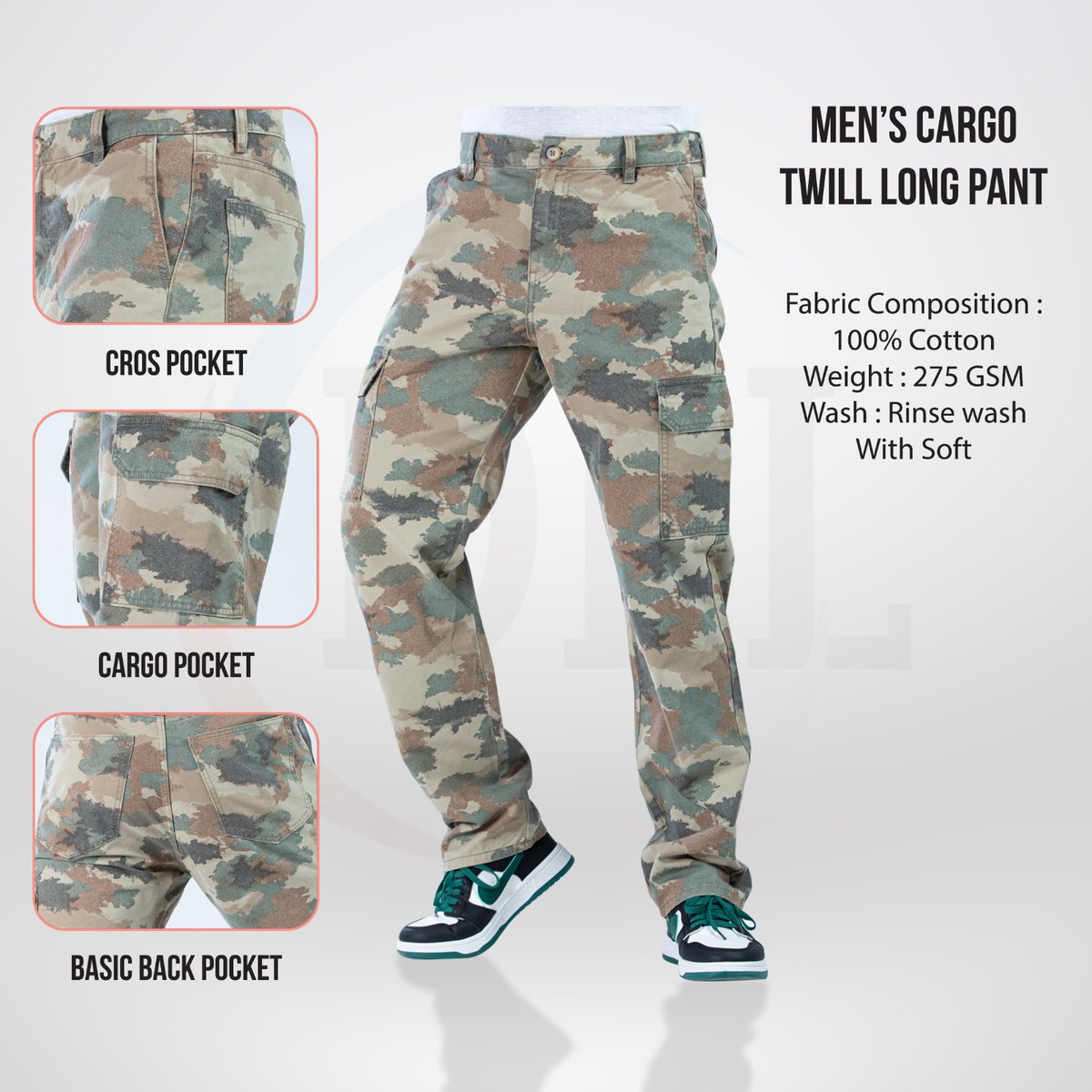 Mens fashionable cargo Twill Long.
Introducing mens fashionable cargo Twill Long. 100% cotton. 275 GSM. RINSE wash.
#denim #denimexpert #innovation