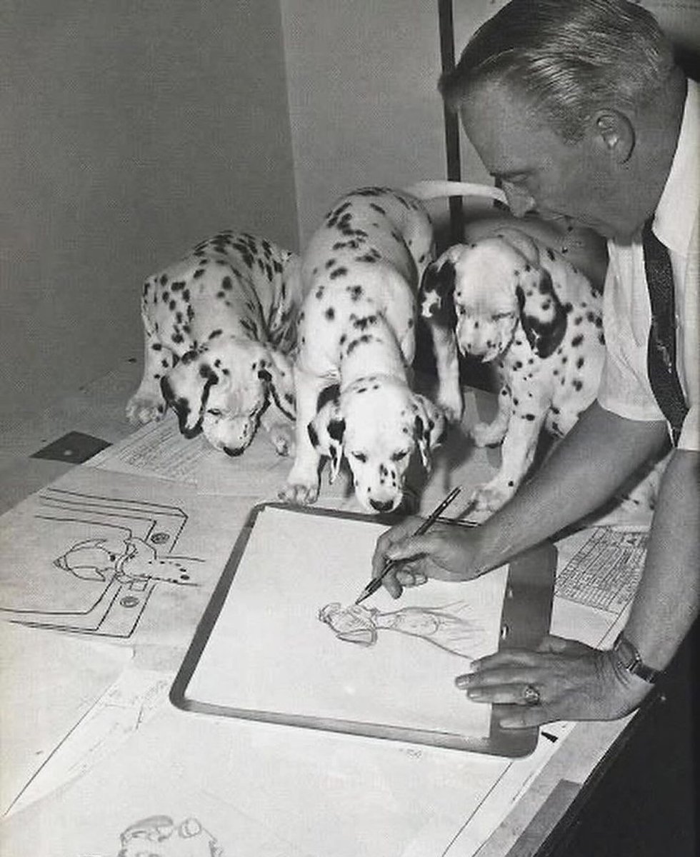 viewsfrance's tweet photo. Les coulisses du dessin animé "les 101 Dalmatiens" (1961) https://t.co/ly1XJW97qo