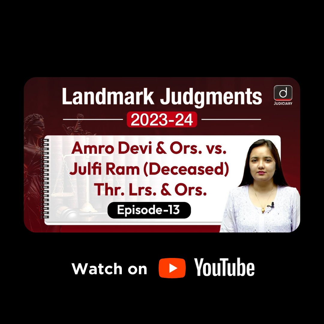 Law_Drishti's tweet image. Compromise of Suit | Order XXIII Rule 3 | Epi 13 | Landmark Judgments 2023-2024 | Drishti Judiciary

Watch: youtu.be/MjoLuz-uDGE?si…
#CompromiseOfSuit #LandmarkJudgments #CodeOfCivilProcedure #JudicialServicesExam #CommonUniversityEntranceTest #LawEntranceExam #DrishtiJudiciary