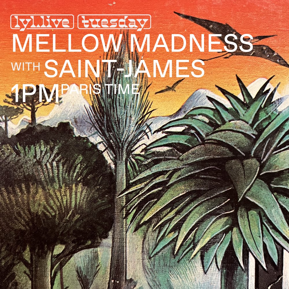 New episode of 'Mellow Madness' now on <a href="/lyl_radio/">LYL Radio</a> 📻🎶🎵
No season is complete without <a href="/saintjamesfr/">Maxence Robinet</a>, back with a heavy garage house mix!
2 rooms, 2 moods – I'll take care of the first hour with some aor and gospel tunes

Tune in 🦜
1-3pm CET

lyl.live