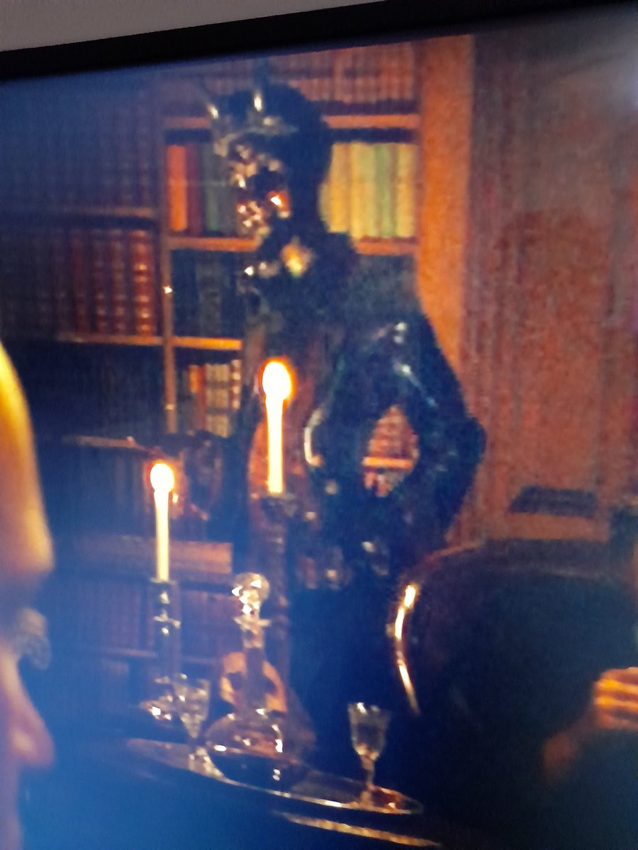 Pretty sure I've just caught this handsome fellow in the background of Christopher Lee's GHOST STORIES FOR CHRISTMAS (2000).