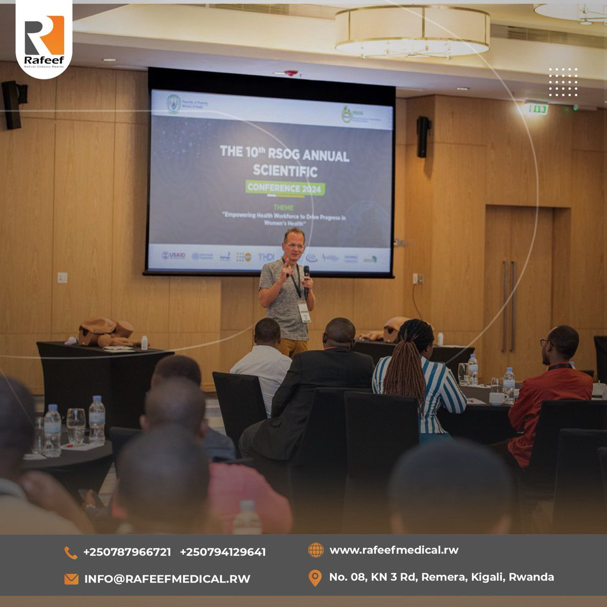 RafeefRwanda's tweet photo. 🚀 We were honored to participate in the 10th Annual Rwanda Society of Obstetricians and Gynecologists Conference on September 20, 2024! 🌟
#Rafeefmedicalcompany #HealthcareInnovation #Rwanda #Obstetrics #Gynecology #PatientCare #RSOG   #mindray https://t.co/FBqdMU9dZl